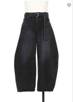 【極美品・26SS新作】sacai サカイ ベルト付 デニムパンツ ブラックのサムネイル