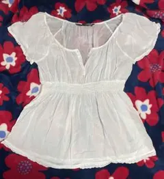 00s y2k フェアリーグランジ　森ガール　レース　フリル　トップス