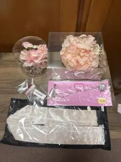 着物用 髪飾り 帯飾り セット ピンク(成人式で1回使いました。)