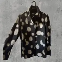 VIVIEN ドット柄 ジャケット コート モード y2k 水玉 古着 ブラック