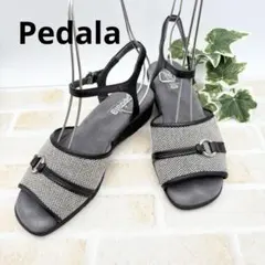 【美品】Pedala ペダラ コンフォートサンダル アンクルストラップ 幅広