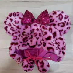 ディズニー ミニー ファンキャップ ヒョウ柄 レオパード柄 ピンク