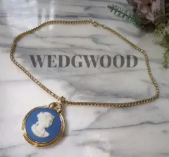 WEDGWOOD　陶器　カメオ　ヴィンテージ　ネックレス　ゴールド