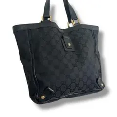 GUCCI グッチ GGキャンバス トートバッグ アビー 黒 A4 肩掛け可