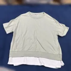 GLOBAL WORK 半袖Tシャツ レイヤードデザイン