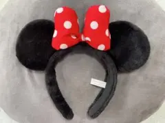 ミニーマウスカチューシャ 赤い水玉リボン