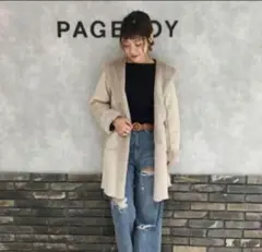 【新品】pageboy ベージュ フェイクファー ムートンコート y48