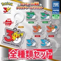 ポケモン 30周年ガチャガチャ メタルチャームマスコット コンプリート 全種類