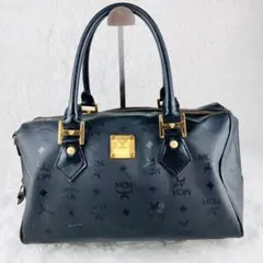 美品 MCM エムシーエム ボストンバッグ 黒 ナイロン 金金具 美品 MCM エムシーエム ボストンバッグ 黒 ナイロン 金金具 - メルカリ