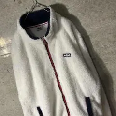 【美品】FILA フィラ　フリースジャケット　モコモコ　マルチカラー　L