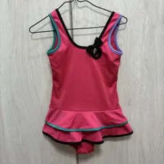 シンプル　ワンピース水着 110cm ピンク