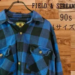 90s 00s FIELD & STREAM ブロック シャツ L TALL