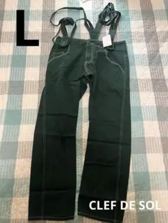 【新品タグ付き】CLEF DE SOL 肩紐付き　パンツ　ディープグリーン　Lのサムネイル