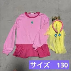 USJ　スーパーニンテンドーワールド　ピーチ姫なりきりTシャツ&カチューシャのサムネイル