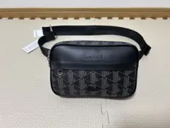 LACOSTE 幾何学模様 ショルダーバッグ グレー