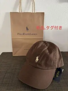 【新品】ポロ ラルフ・ローレン ブラウンキャップ　レア POLO RALPH LAUREN（キャップ ・ ブラウン/茶色系）のフリマ