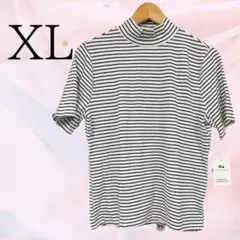 FREE ASSEMBLY ストライプリブ編み半袖Tシャツ XLサイズ タグ付き