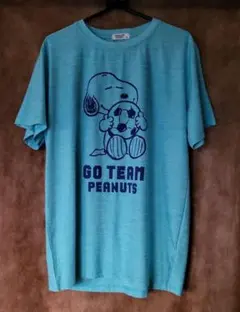 PEANUTS スヌーピー Tシャツ 水色 Ｌ