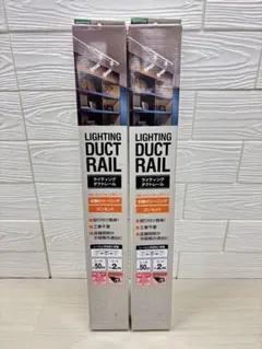 2点セット YAZAWA 取付簡単♪穴あけ不要50㎝ ライティングダクトレール