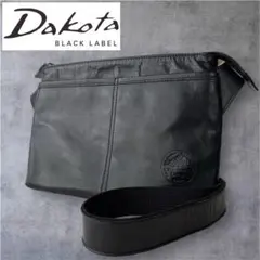 ダコタ ブラックレーベル ショルダーバッグ ボディバッグ サコッシュ レザー 黒