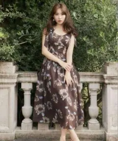 Her lip to Dahlia Belted DressローズウッドS - メルカリ