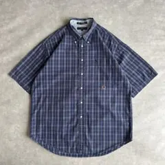 90s〜00s トミーヒルフィガー BDシャツ シアサッカー チェック