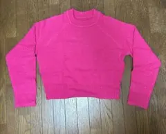 SHEIN ピンク クロップドニット 長袖