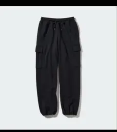 大人気❤️ユニクロ❤️黒 ジョガーパンツ サイドポケット付き