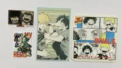 【匿名配送】ヒロアカ　爆豪勝己　緑谷出久セット②（シール、コースター他）