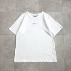 アニエスベー ロゴTシャツ ロゴプリント ホワイト Mサイズ チビT ピチTのサムネイル