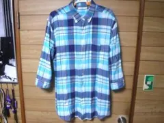 EDWIN　メンズ　チェックシャツ七分袖 XL