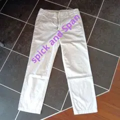 SpickandSpan パンツ ホワイト スピックアンドスパン 踝丈パンツ