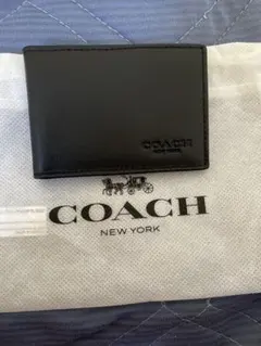 COACH 未使用 メンズ レザー パスケース カードケース ブラック
