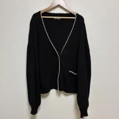 LOWRYSFARM ピコット編みショートカーディガン