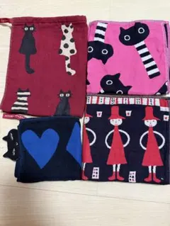 マタノアツコ　ガーゼタオル、 ガーゼハンカチ　　4枚セット