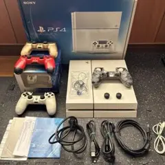 PlayStation 4 本体 コントローラー3個付き ホワイト 500GB
