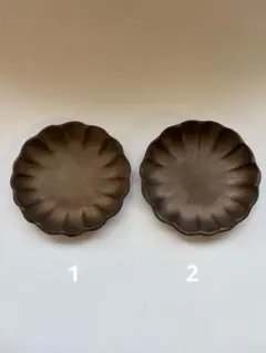 わかさま陶芸　益子焼 リンカ皿（小） ビジュゴールド 小皿 輪花皿のサムネイル