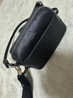 ブラックレザーショルダーバッグ