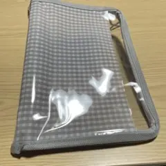 ❤️24時間以内発送❤️ギンガムチェック柄６リングファイル（グレー）のサムネイル