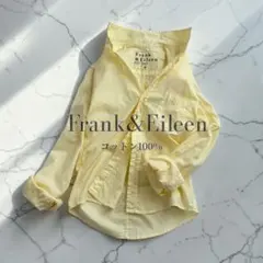 美品 フランクアンドアイリーン バリー スキッパー シャツ コットン イエローのサムネイル