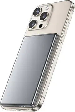 モバイルバッテリー MagSafe対応 8000mAh 超薄型 マグネット式