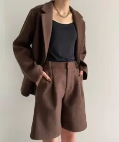 neuna ジャケット パンツ セットアップ ブラウン