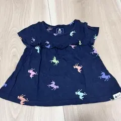 GAP/ネイビー/半袖/Tシャツ/チュニック/80cm