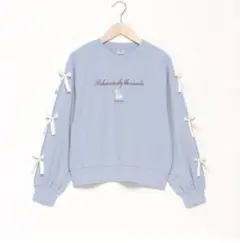 新品未使用 160cm メゾピアノジュニアタックスリーブリボン長袖Tシャツ