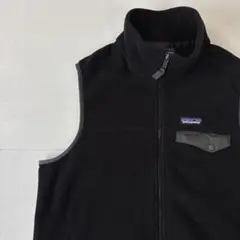 パタゴニア　シンチラ　ジップアップ　フリースベスト　ブラック　Lサイズ　古着