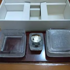 【新品未使用】昭和レトロ HOYA クリスタルガラス シガレットセット 灰皿