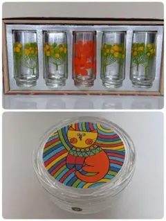 レトログラスキャンディーポットセット