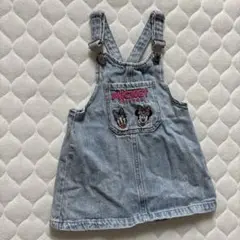 ZARAミッキー ミニー 刺繍 デニムサロペット 95cm以下