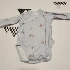 ユニクロ　水色 動物柄ロンパース 60cm