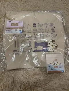 一番くじ ポケモン ポケピース E賞 刺繍トートバッグ　ハギレ風メモパッド